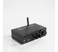 LICAEVEY Mini Bluetooth 5.1 Amplificador Estéreo 50WX2 RMS - AMP Digital HiFi con USB, AUX, Entrada Coaxial, Reproducción sin Pérdidas para Altavoces, Escritorio, (Enchufe de la UE)