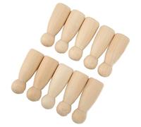 LICAEVEY Muñecas de Madera con Clavijas de 75 Mm en Paquete de 10 Personas de Madera sin Terminar para Manualidades de Pintura, Superficie Lisa sin Rebabas para Proyectos de Arte para Niños, (chica