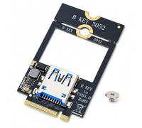 LICAEVEY Placa Adaptadora M.2 B Key a USB 3.0 para Ranura Wwan 5V 2A | Expansión para Computadora Portátil, Construcción de PCB, 30 * 42 Mm o 30 * 52 Mm, Conversión de Bahía 4G sin Usar,