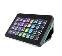 LICAEVEY Plataforma de Control de Transmisión con 32 Teclas LCD, Teclado Macro Programable, Controlador de Acceso Directo Visual Personalizado para Transmisión en por PC (Black)