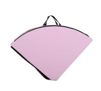 LICAEVEY Pole Dance Crash Mat, Almohadilla de Seguridad Redonda y Plegable con Espuma EPE de Alta Densidad y Cuero PU, para Entrenamiento, Fitness, Gimnasio en Casa, Rosa