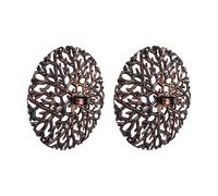 LICAEVEY Portavelas de Pared Juego de 2 Candelabros de Hierro para Velas | Diseño floral estampado, sombras radiantes a la luz de las velas, hierro inoxidable, 24,5 cm de diámetro, accesorios de