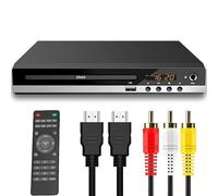 LICAEVEY Reproductor de DVD 1080P HDMI para Todas Las Regiones, Reproductor de DVD Multiregión para TV con Puerto USB, de CD para Estéreo Doméstico, Incluye HDMI y Cables, (Enchufe de la UE)