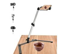LICAEVEY Soporte para Teléfono Aéreo, Trípode Ajustable con Rotación de 360° con Clip para Teléfono y Control Remoto, Soporte de Escritorio para Hornear, Enseñanza en Línea, Transmisión
