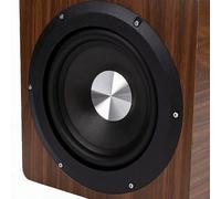 LICAEVEY Subwoofer Activo de 100 W, Altavoz Activo de Graves Profundos de Color Roble RMS de 6,5 Pulgadas con Estructura Acústica de Refuerzo del Suelo para de Audio (Enchufe UE Enchufe UE 220V/100