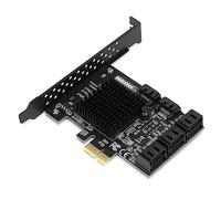 LICAEVEY Tarjeta de Controlador PCI-E a SATA 3.0, 8 Puertos SATA3.0 Tarjeta de Expansión de 6 Gbps, PCI-E 1x 2X 4X 8X 16x, para 7 8 10 para Ubuntu