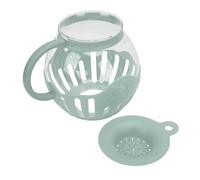 LICAEVEY Tarro de Vidrio para Palomitas de Maíz para Microondas, 2,13 L, Fácil de Compartir, Recetas de Refrigerios Saludables para Noches de Cine, para Palomitas de Maíz en Casa (GREEN)