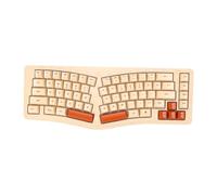 LICAEVEY Teclado Ergonómico Dividido 69 Teclas Retroiluminación RGB Cable | 69 Teclas con Zonas Izquierda y Derecha Divididas, Retroiluminación RGB Dinámica, Modos Ajustables