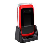 LICAEVEY Teléfono con Tapa, Pantalla a Color de 2,4 Pulgadas y 1,77 Pulgadas, Teléfono Celular con Botones Retroiluminados Grandes 4G con Tecla SOS y Doble SIM, para Personas Mayores (Rojo)