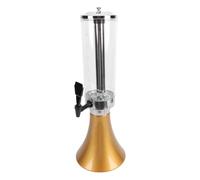 LICAEVEY Torre Dispensadora de Cerveza de 3L con Luces Duales y Acero | Cuerpo de plástico transparente que muestra el nivel de bebida, capacidad de 3 litros para cerveza, zumo y bebidas.