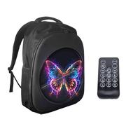 LICAEVEY Ventilador de Holograma 3D, Mochila LED Pantalla Publicitaria de Proyector Holográfico de Resolución 1080x448 con Aplicación de Control Remoto para Eventos de Fiestas Empresariales