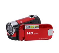 LICAEVEY Viduga de Videas de Cámara con Pantalla de Color de 2.4 Pulgadas, 1080p 16MP 16x Zoom Digital Anti Shake Bucle Videocámara de Grabación de Video con Luz de Relleno de 1/4 (Rojo)