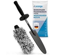 LICARGO Cepillo de microfibra para llantas, extrafino, con cubierta extraíble, para una limpieza suave hasta el fondo de la llanta, ideal para llantas, cepillo para ruedas