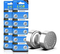 LiCB 20 pilas de botón LR41, AG3 SR41W 392, alcalinas, de 1,5 V, vida útil de 3 años
