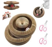 Licca Curling Toy for Cats,marlenes Pet Shop,petsboro Magic Organ Cat Scratch Board,for Home,for Cat and Pet (Brown x2)