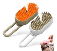 Licca Pet Hair Remover, 3-In-1 Self-Cleaning Steam Pet Brush, for Dogs Cats, Removes Tangled and Loose (Khaki+White)