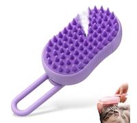 Licca Pet Hair Remover, 3-In-1 Self-Cleaning Steam Pet Brush, for Dogs Cats, Removes Tangled and Loose (Purple)
