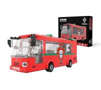 LICENÇA Oficial FPF. Autocarro da Federação Portuguesa de Futebol. Conjunto de construção com 332 peças, 24 cm. Presente para meninos e Meninas com Mais de 7 Anos. Neko Brands