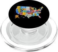 License Plate American Flag US Map Art American Map Shirt PopSockets PopGrip para MagSafe
