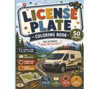 License Plate Coloring Book: A State-Inspired Coloring Adventure Filled with Fun Facts, Icons, and Road Trip Fun for Kids Ages 6-12