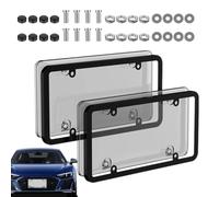 License Plate Frame - 2 Pieces Exterior Front Rear Cover with Screws