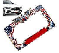 License Plate Frames - 250th Memorial Eagle Metal License Plate Frame States 250th Design Standard Size Car Plates Holder American Flag Eagle