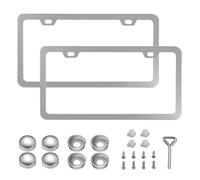 License Plate Holder - Matte Anti-Slip Frame | Front and Rear License Plate Frames for Trucks, SUVs, RVs, and Cars, Matte Finish, Ideal for Commuting, Touring, Daily Driving, Family Outings, S