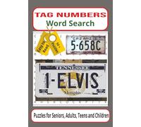 License Plate Word Search Puzzle Book: Word Searches with Easy to Read Print about License Plates, Tag Numbers and More | 6x9 inches, 110 pages | 50+ ... Gift for Vacations, Holidays and Free Times