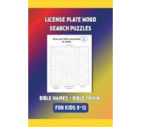 License Plate Word Search Puzzles Bible Names + Bible Trivia: for ages 8-12
