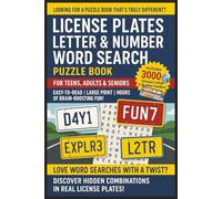 License Plates Letter & Number Word Search Puzzle Book: Large Print Easy To Read 3000 Words For Teens, Adults & Seniors With Solutions | Featuring ... Trucks & More| Perfect for Puzzle Lover