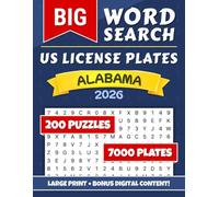 License Plates Word Search Alabama US Vehicle Plates: High Quality Vehicle License Plates Word Search | 200 Puzzles | 7000 Words | Large Print | 8.5x11 in | Perfect Gift for Seniors, Adults and Teens