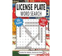 License Plates Word Search: License Plate Numbers Word Searches with Easy to Read Print | 6x9 inches, 110 pages | 50+ Puzzles … Gift for Vacations, Holidays and Leisure