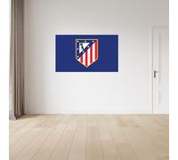 Licensed Décor Adhesivo de vinilo para pared, tamaño mediano, 100 cm de ancho x 60 cm de alto, escudo a todo color sobre la marca azul