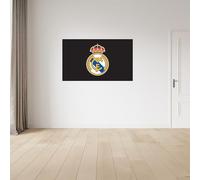 Licensed Décor Adhesivo de vinilo para pared, tamaño mediano, 100 cm de ancho x 60 cm de alto, escudo a todo color de la marca negro