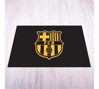 Licensed Décor Alfombrilla con Licencia Décor FC Barcelona - Mediana (125cm (Ancho) x 100cm (Alto) - Escudo Amarillo sobre Negro