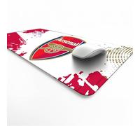 Licensed Décor Arsenal FC - Alfombrilla de escritorio con escudo completo sobre salpicaduras de color iluminador, 43 x 90 cm