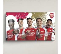Licensed Décor Arsenal FC - Arte acrílico para pared, tamaño grande, 130 cm de ancho x 80 cm de alto, mezcla de jugadores para hombre