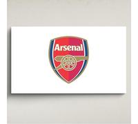 Licensed Décor Arsenal FC - Arte de pared acrílico pequeño (65 cm de ancho x 40 cm de alto) - escudo de color blanco