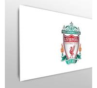 Licensed Décor Double Headboard-150cm (w) x 75cm (h) -Highlighted Full Colour Crest on White Ajustable, Liverpool FC-Cabecero Doble (150 x 75 cm), Color Blanco