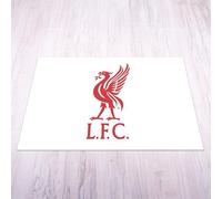 Licensed Decor Liverpool FC - Alfombrilla Grande (185 cm de Ancho x 100 cm de Alto), diseño de pájaro de hígado en Color Rojo sobre Blanco