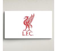 Licensed Décor Liverpool FC - Cuadro decorativo acrílico para pared, tamaño grande, 130 cm de ancho x 80 cm de alto, diseño de pájaro de hígado en color rojo sobre blanco