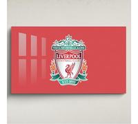 Licensed Décor Liverpool FC - Cuadro decorativo acrílico para pared, tamaño pequeño, 65 cm de ancho x 40 cm de alto, escudo a todo color en rojo