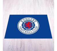 Licensed Décor Rangers Football Club - Alfombrilla de Vinilo para Piso, tamaño pequeño, 70 cm de Ancho x 100 cm de Alto, Escudo a Todo Color en Azul