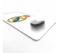 Licensed Décor Tapete de escritorio del Real Madrid - Escudo a todo color blanco - 35 x 60 cm