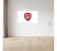 Licensed Décor Vinilo adhesivo de pared Arsenal FC - Mediano (100cm (ancho) x 60cm (alto) - Escudo de color sobre blanco