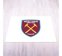 Licensed Décor West Ham United FC - Alfombrilla de Vinilo pequeña (70 cm de Ancho x 100 cm de Alto), Color Blanco