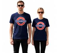 Licensed TFL101MTGN Mind The Gap Underground London T Shirt Navy L