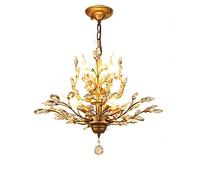 LiChA Rustic Farmhouse Pendant Chandelier Crystal Raindrop Lighting Ceiling Light Fixture Lamp for Dining Room Bathroom Bedroom Livingroom Entryway 8 Lights-Gold Bronze. 8 Lights