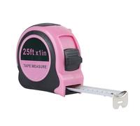 Lichamp Cinta métrica rosa de 25 pies, cinta métrica 1 paquete de 25 pies x 1 pulgada con fracciones de 1/8