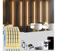 Lichaser Tira LED COB para Paneles Acústicos, 6 Rollos Luces LED WiFi Blanco Cálido Paralela y Compatible con Alexa, COB Tiras LED 12V para Iluminación de Panel Acustico, Vitrinas, Cocina (2M)